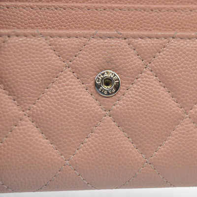 Chanel Quilted CC Flap Card Holder Interlocking CC Logo Trifold Wallet