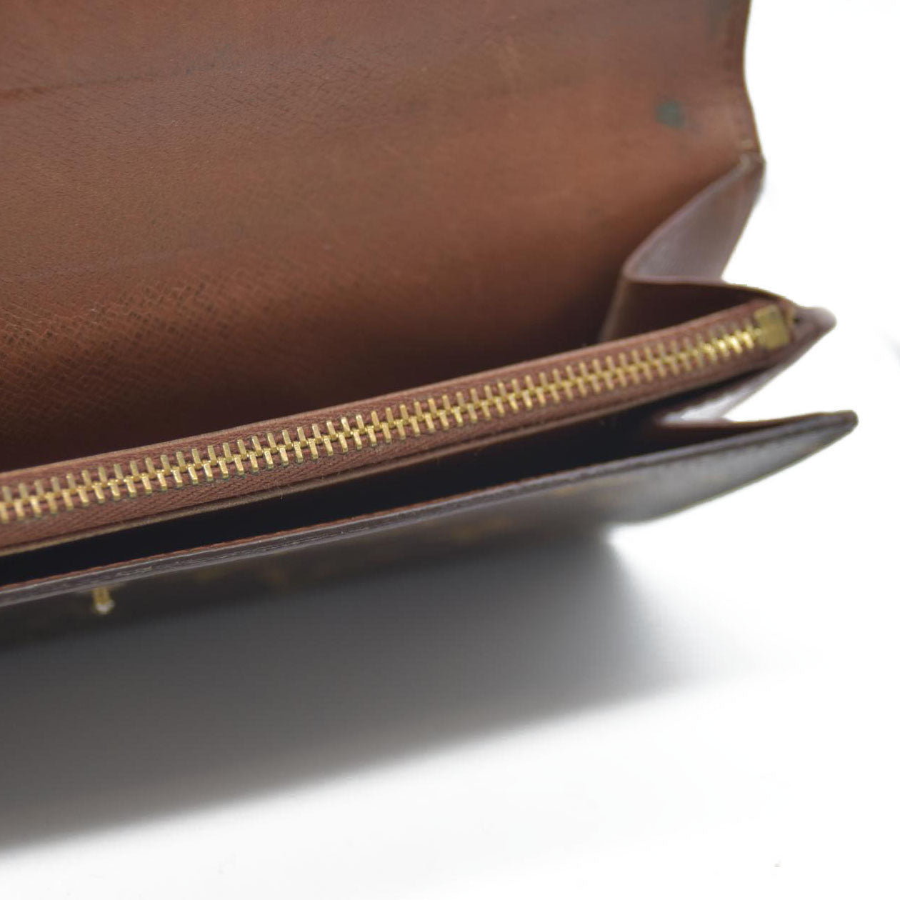 Louis Vuitton Monogram Portefeiulle Sarah Long Bifold Wallet Brown 882AN