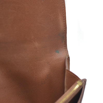 Louis Vuitton Monogram Portefeiulle Sarah Long Bifold Wallet Brown 882AN