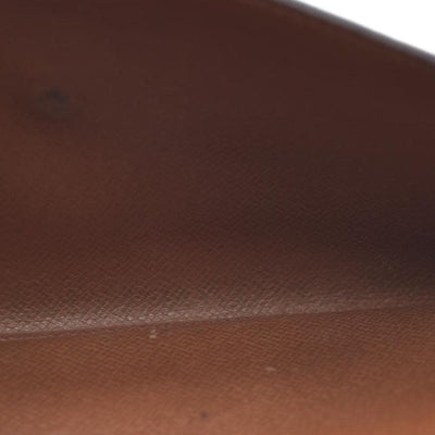 Louis Vuitton Monogram Portefeiulle Sarah Long Bifold Wallet Brown 882AN