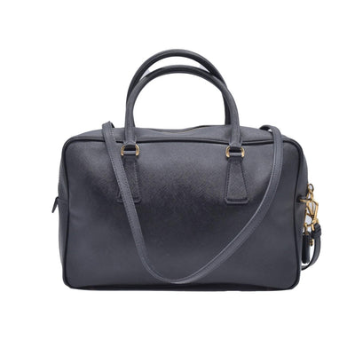 $1195 Prada Bauletto Handbag Saffiano Leather Medium CONSIGNMENT