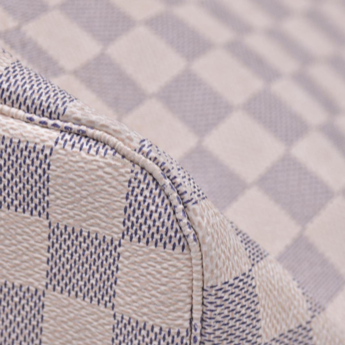 $2240 2017 Louis Vuitton Damier Azur Neverfull MM with Pouch SD0177