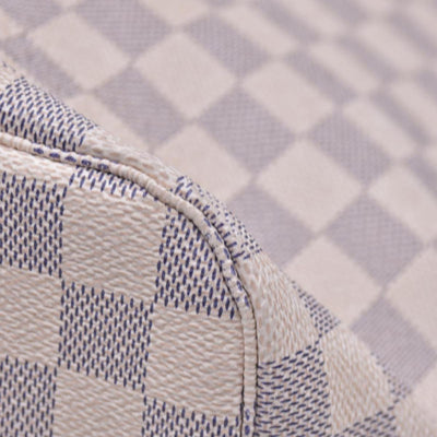$2240 2017 Louis Vuitton Damier Azur Neverfull MM with Pouch SD0177