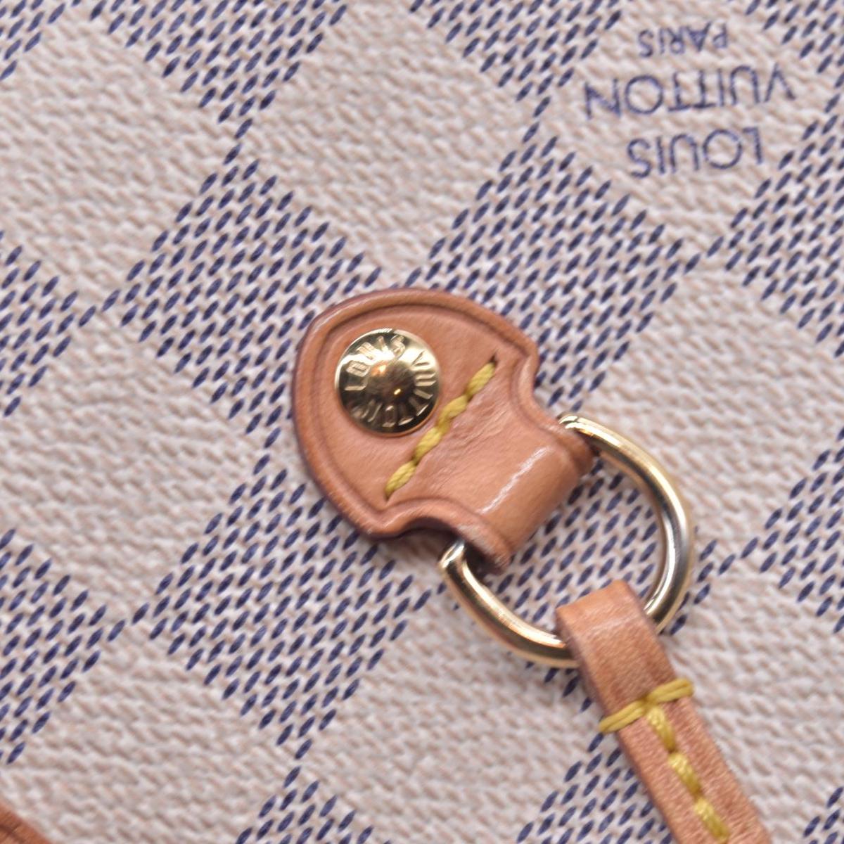 $2240 2017 Louis Vuitton Damier Azur Neverfull MM with Pouch SD0177