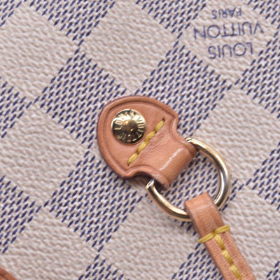 $2240 2017 Louis Vuitton Damier Azur Neverfull MM with Pouch SD0177