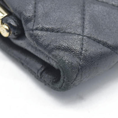 Chanel Quilted Frame Clutch With Chain