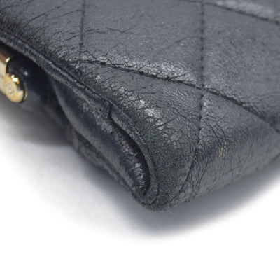 Chanel Quilted Frame Clutch With Chain