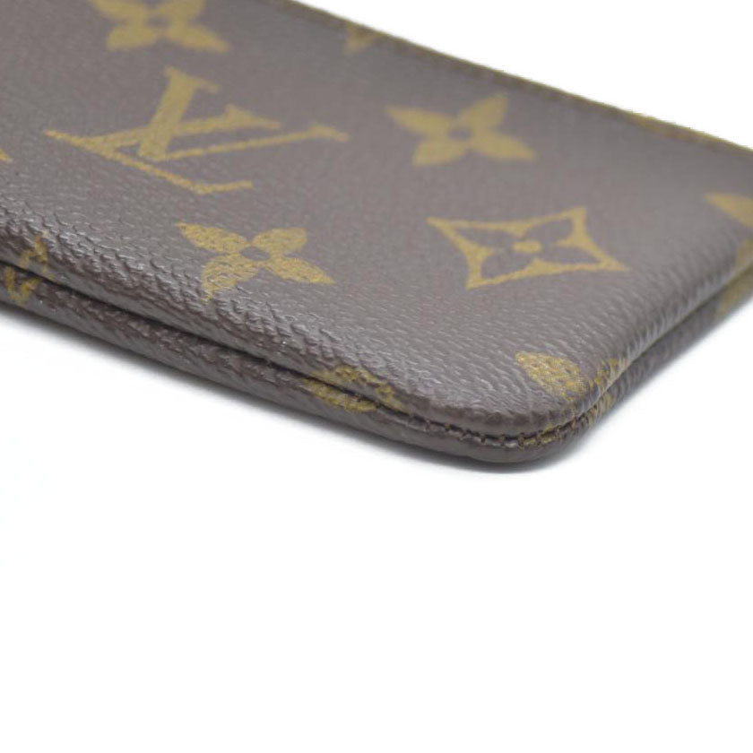 Louis Vuitton Monogram Pochette Cles Wallet Coin Purse Brown 874ET
