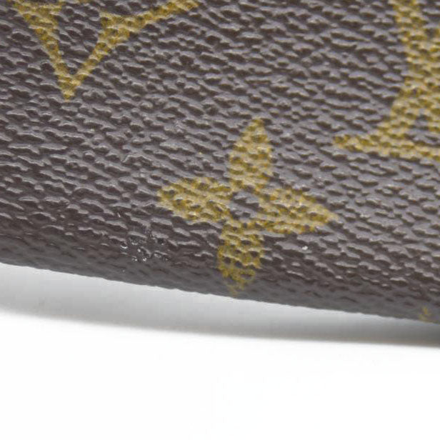 Louis Vuitton Monogram Pochette Cles Wallet Coin Purse Brown 874ET