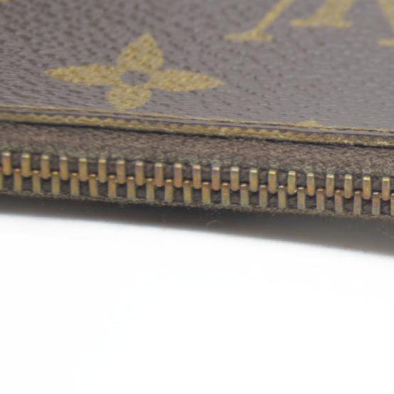 Louis Vuitton Monogram Pochette Cles Wallet Coin Purse Brown 874ET