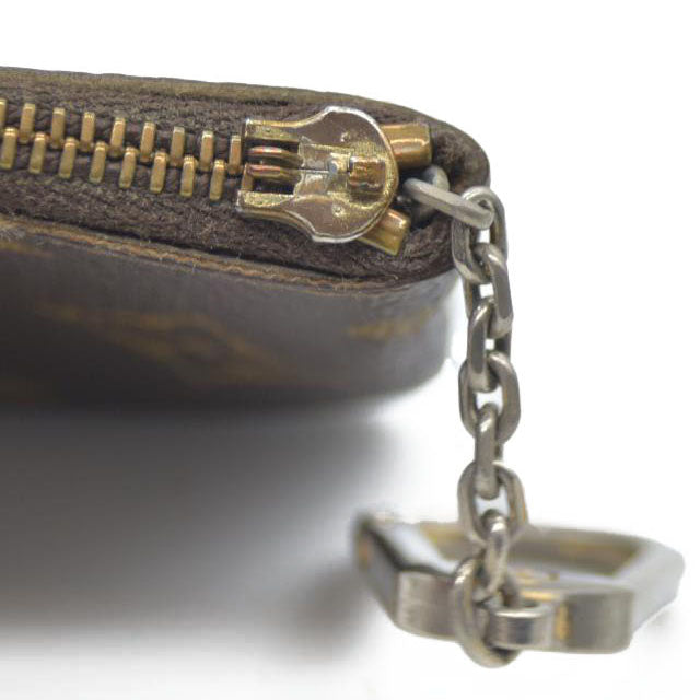 Louis Vuitton Monogram Pochette Cles Wallet Coin Purse Brown 874ET