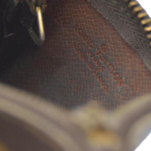 Louis Vuitton Monogram Pochette Cles Wallet Coin Purse Brown 874ET