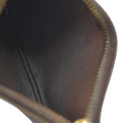 Louis Vuitton Monogram Pochette Cles Wallet Coin Purse Brown 874ET