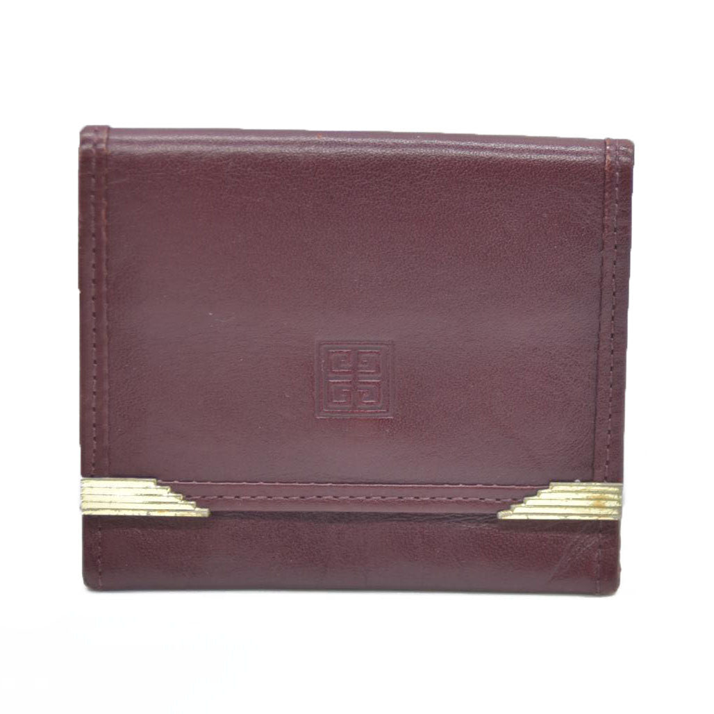 Givenchy Burgundy with Gold Hardware Coin Purse