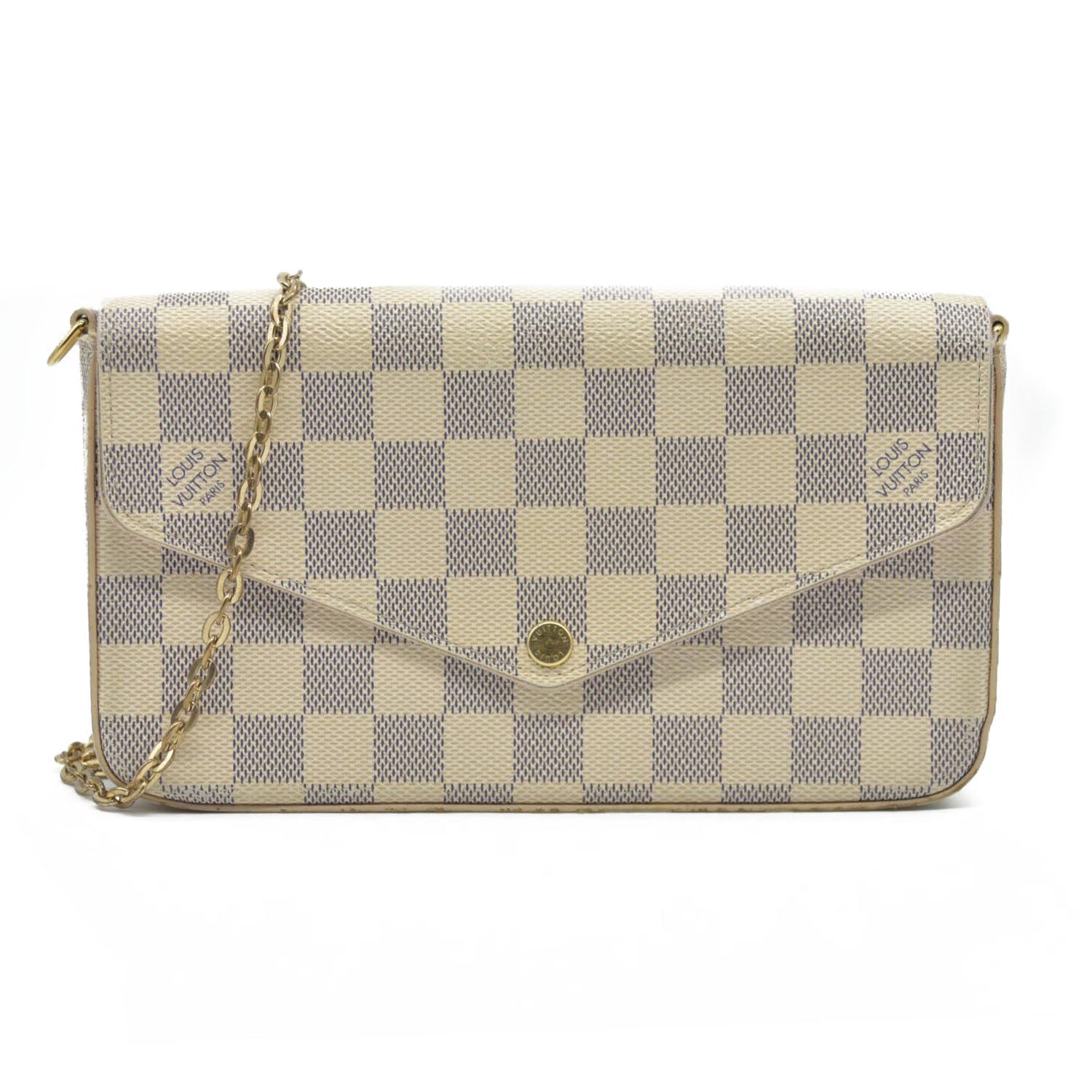 $1580 Louis Vuitton Damier Azur Pochette Félicie
