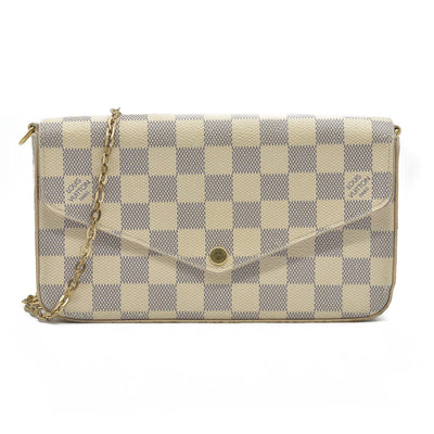 $1580 Louis Vuitton Damier Azur Pochette Félicie