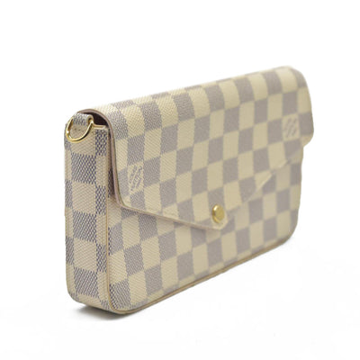 $1580 Louis Vuitton Damier Azur Pochette Félicie