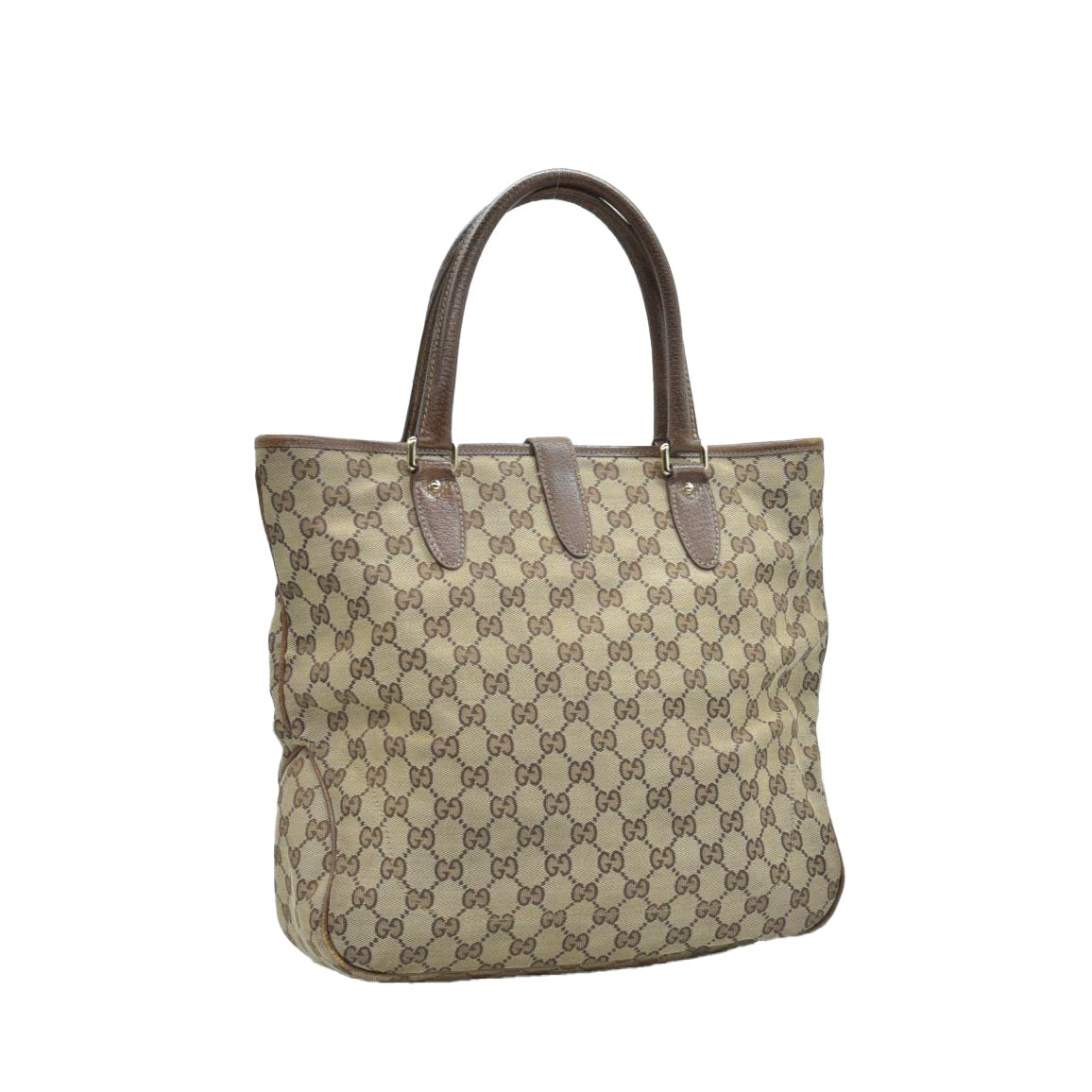 $1450 CONSIGNMENT Gucci GG Canvas Jackie Piston Lock Tote