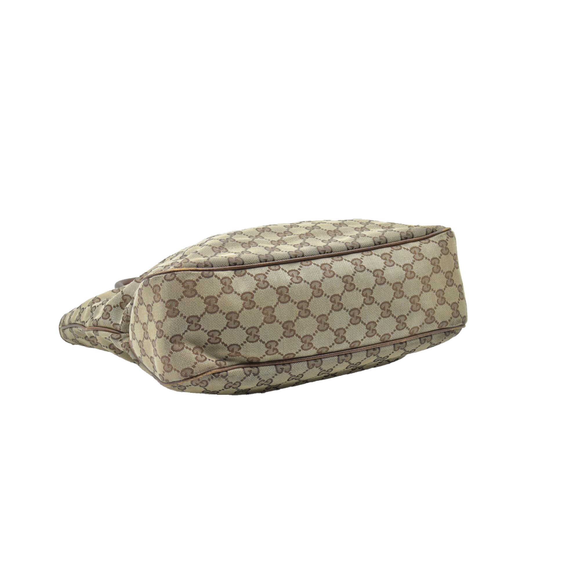 $1450 CONSIGNMENT Gucci GG Canvas Jackie Piston Lock Tote