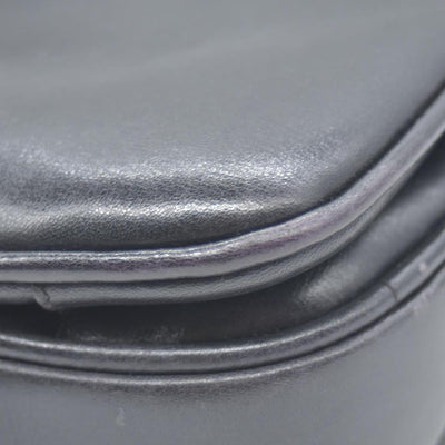 $1800 CONSIGNMENT CELINE Vintage Calf Leather Shoulder Bag Black Rare Horsebit Gold Hardware
