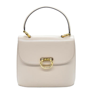$2450 CONSIGNMENT CELINE Flap Ring Handbag Beige Women's Leather CELINE