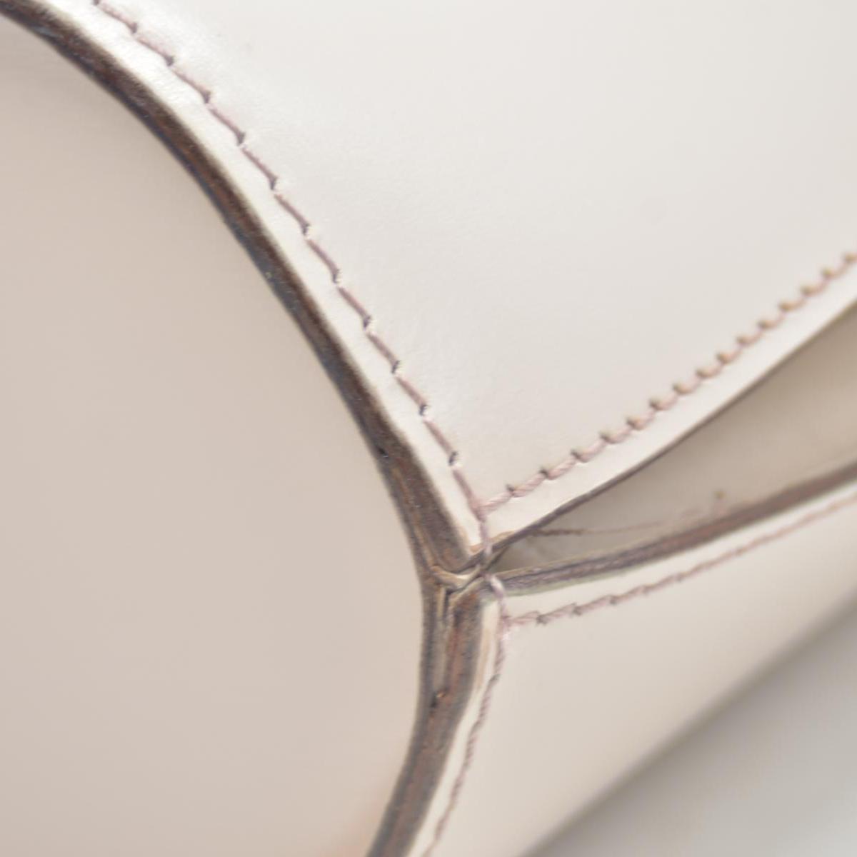 $2450 CONSIGNMENT CELINE Flap Ring Handbag Beige Women's Leather CELINE