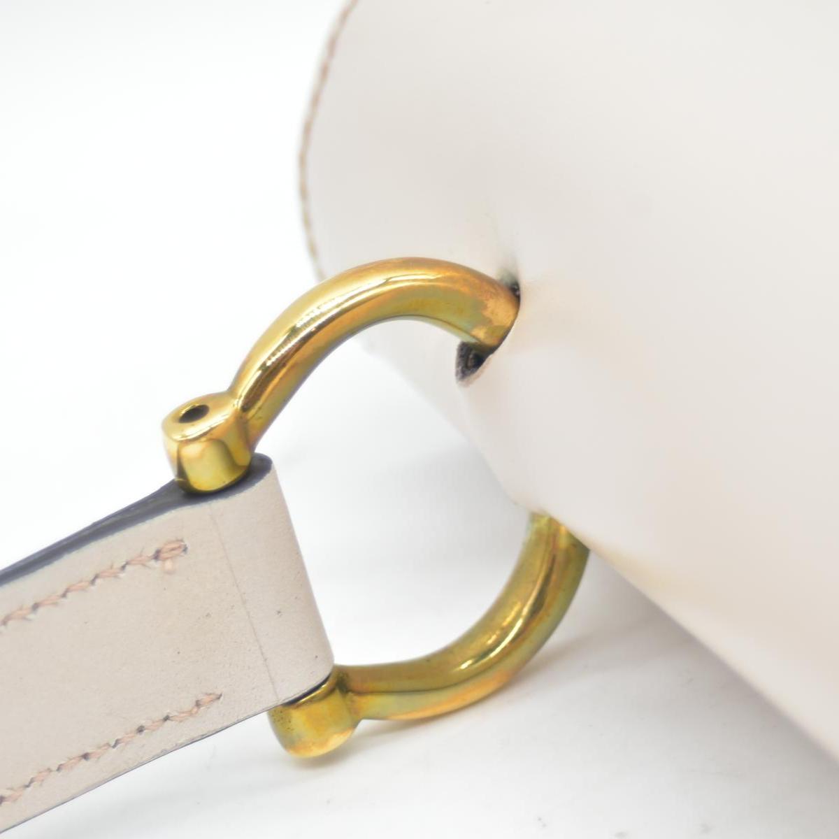 $2450 CONSIGNMENT CELINE Flap Ring Handbag Beige Women's Leather CELINE