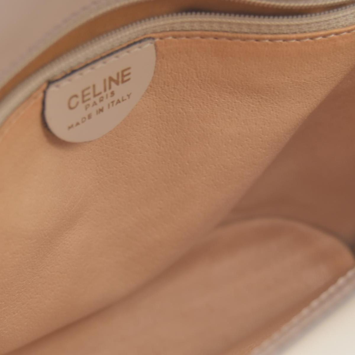 $2450 CONSIGNMENT CELINE Flap Ring Handbag Beige Women's Leather CELINE