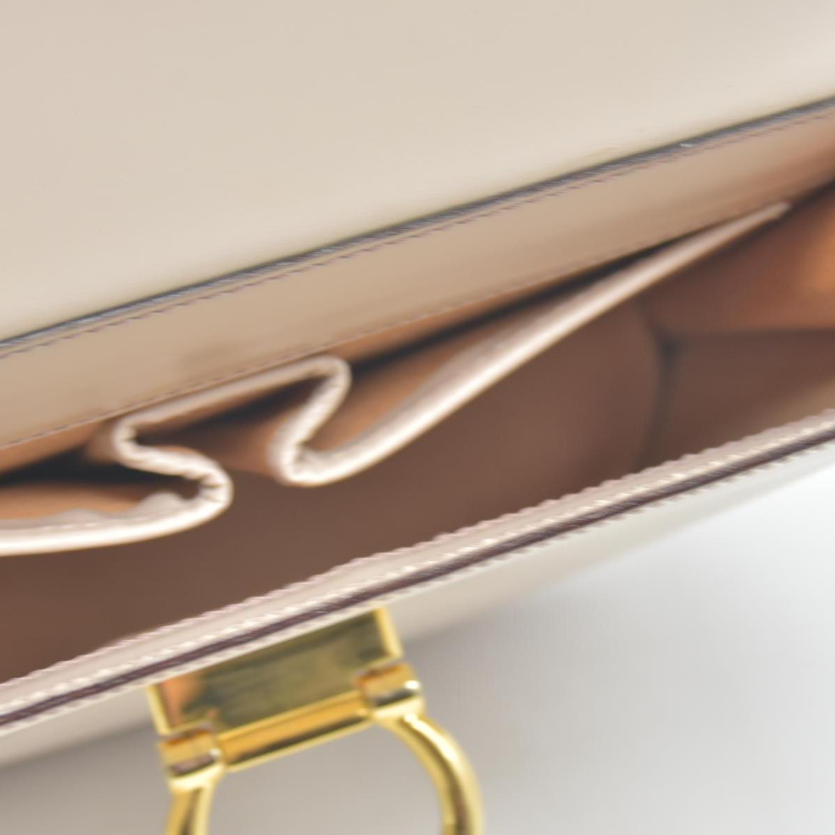 $2450 CONSIGNMENT CELINE Flap Ring Handbag Beige Women's Leather CELINE