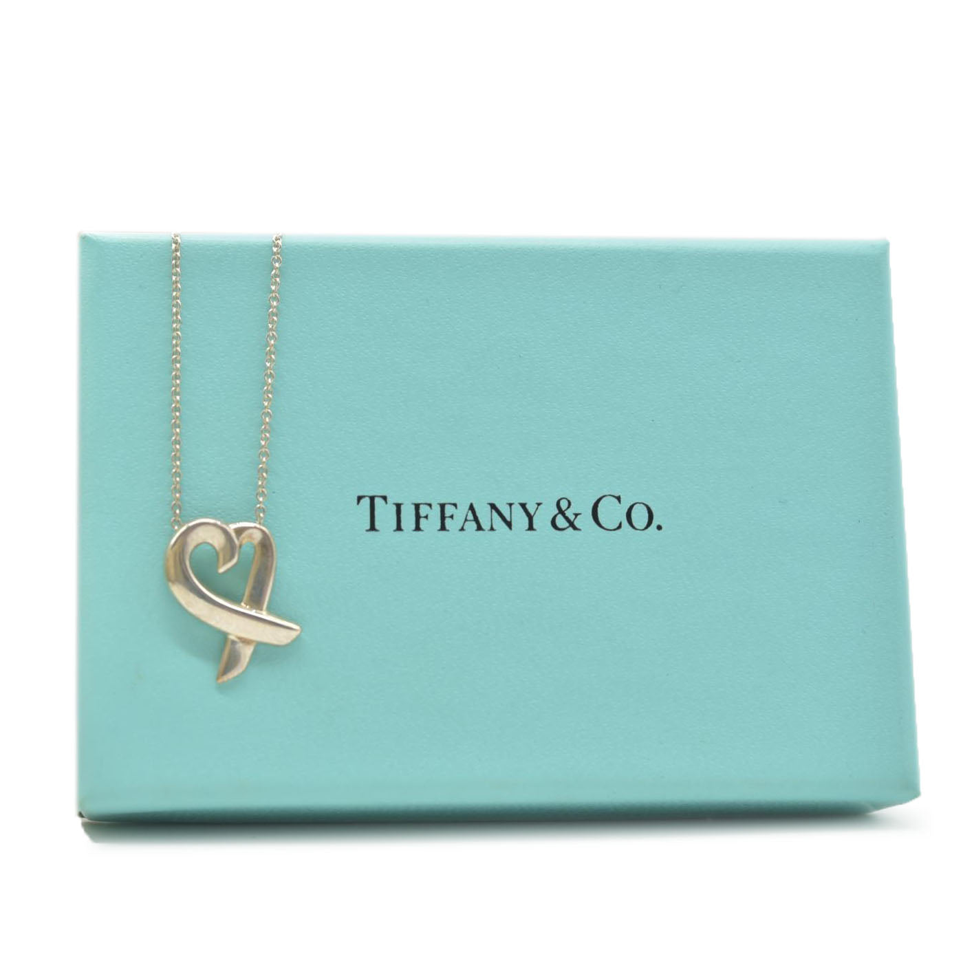 $440 Tiffany & Co. Sterling Silver Paloma Picasso Loving Heart Necklace CONSIGNMENT 10019292