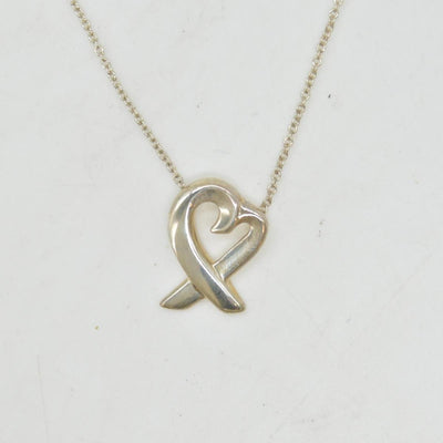 $440 Tiffany & Co. Sterling Silver Paloma Picasso Loving Heart Necklace CONSIGNMENT