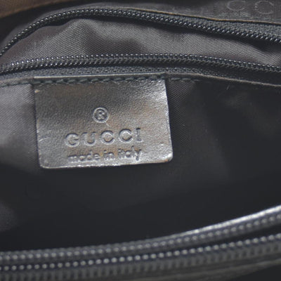$850 CONSIGNMENT Gucci Bamboo Shoulder Bag Beige Nylon