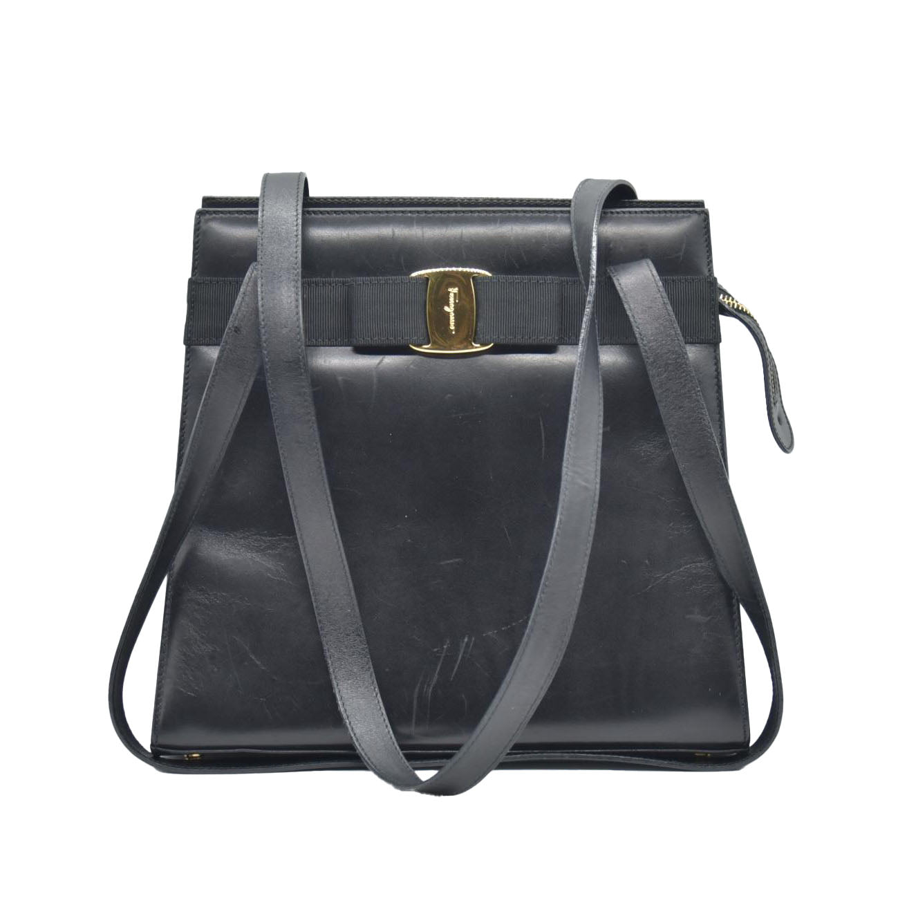 $1620 CONSIGNMENT Salvatore Ferragamo Vara Bow Shoulder Bag