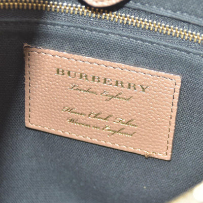 AUCTION $1795 BURBERRY Nova Check Canvas Leather Tote Bag w/Strap