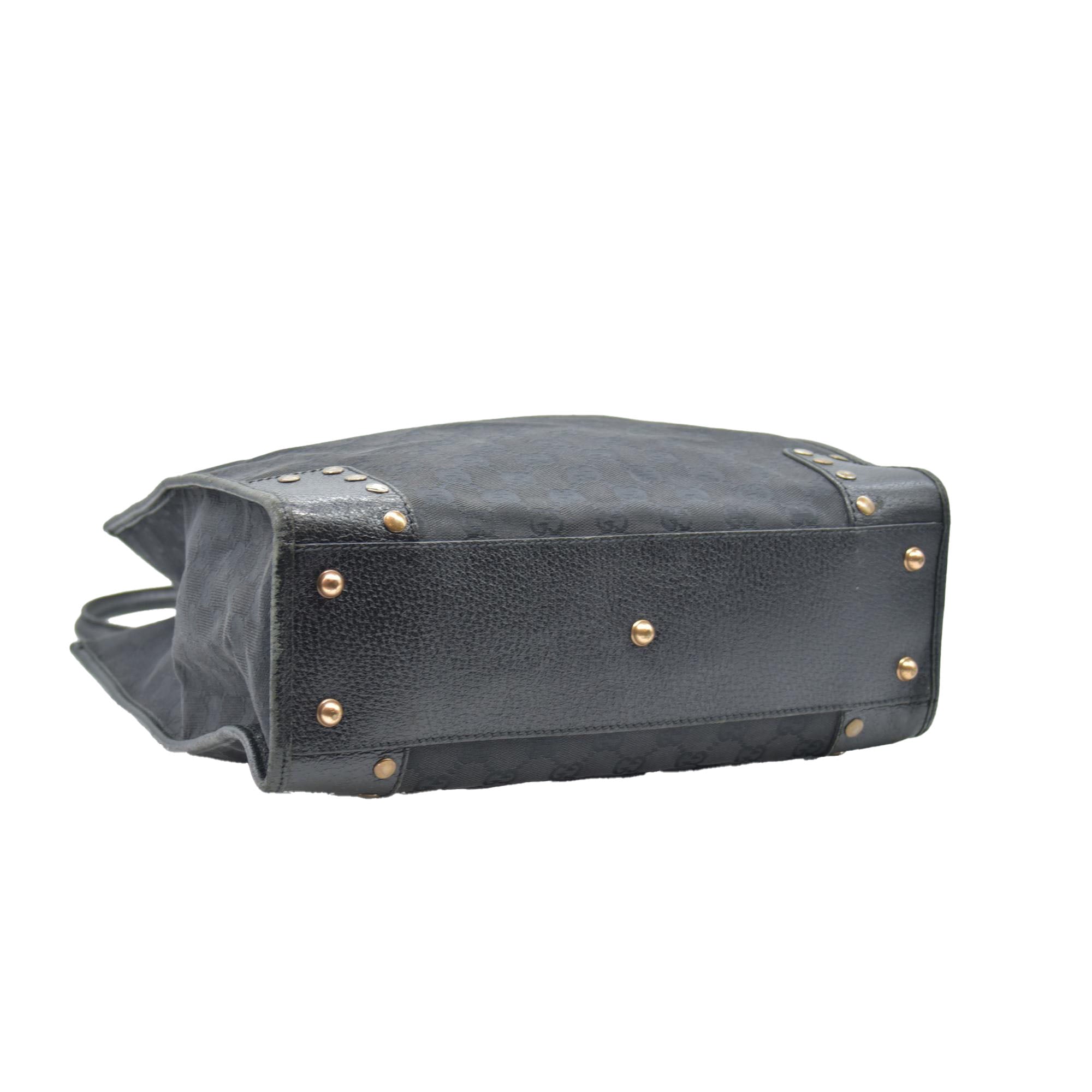 $950 CONSIGNMENT GUCCI GG Canvas Nailhead Tote