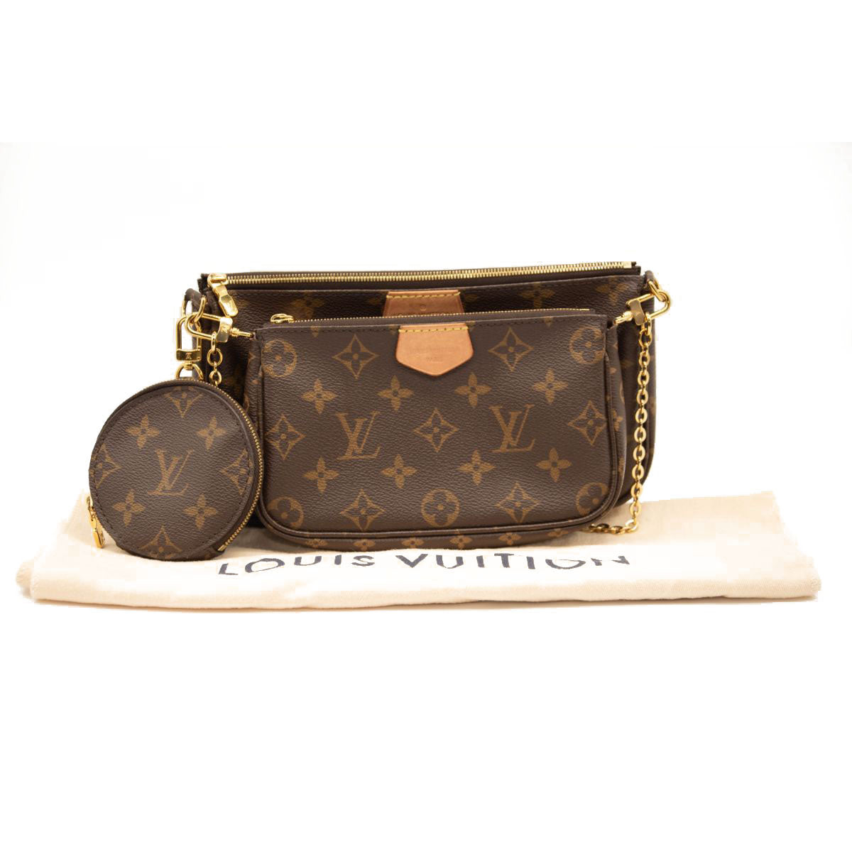 Louis Vuitton Multi Pochette Accessoires Monogram Rose Clair in Coated  Canvas/Leather with Gold-tone - US