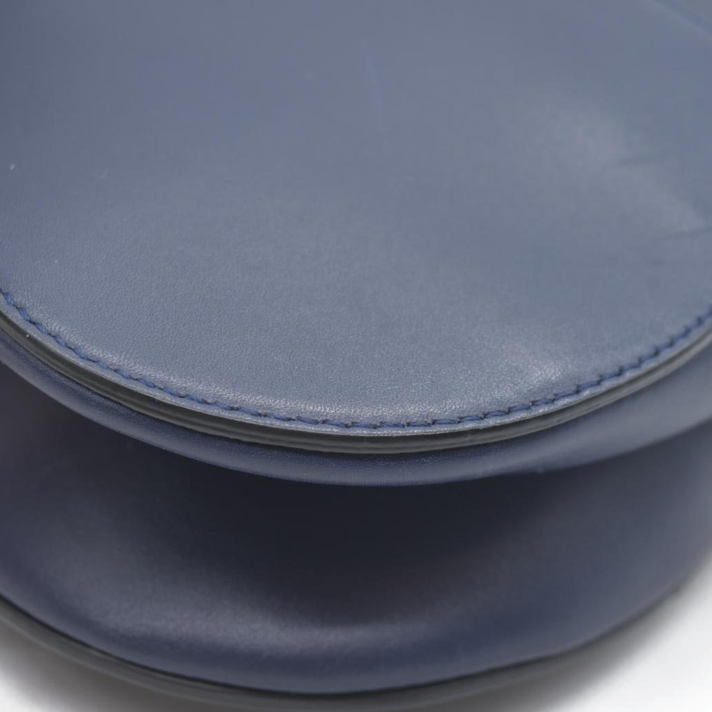 $2750 Christian Dior 2018 Mini Smooth Calfskin Saddle Bag satchel Navy