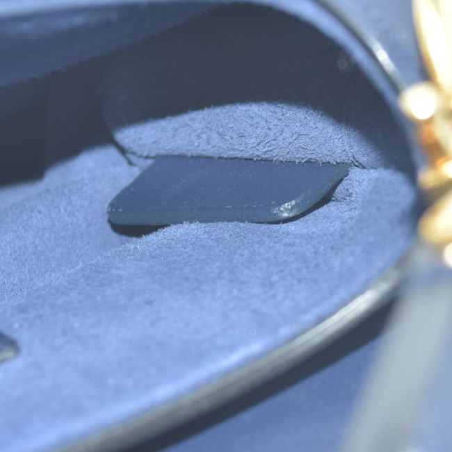 $2750 Christian Dior 2018 Mini Smooth Calfskin Saddle Bag satchel Navy