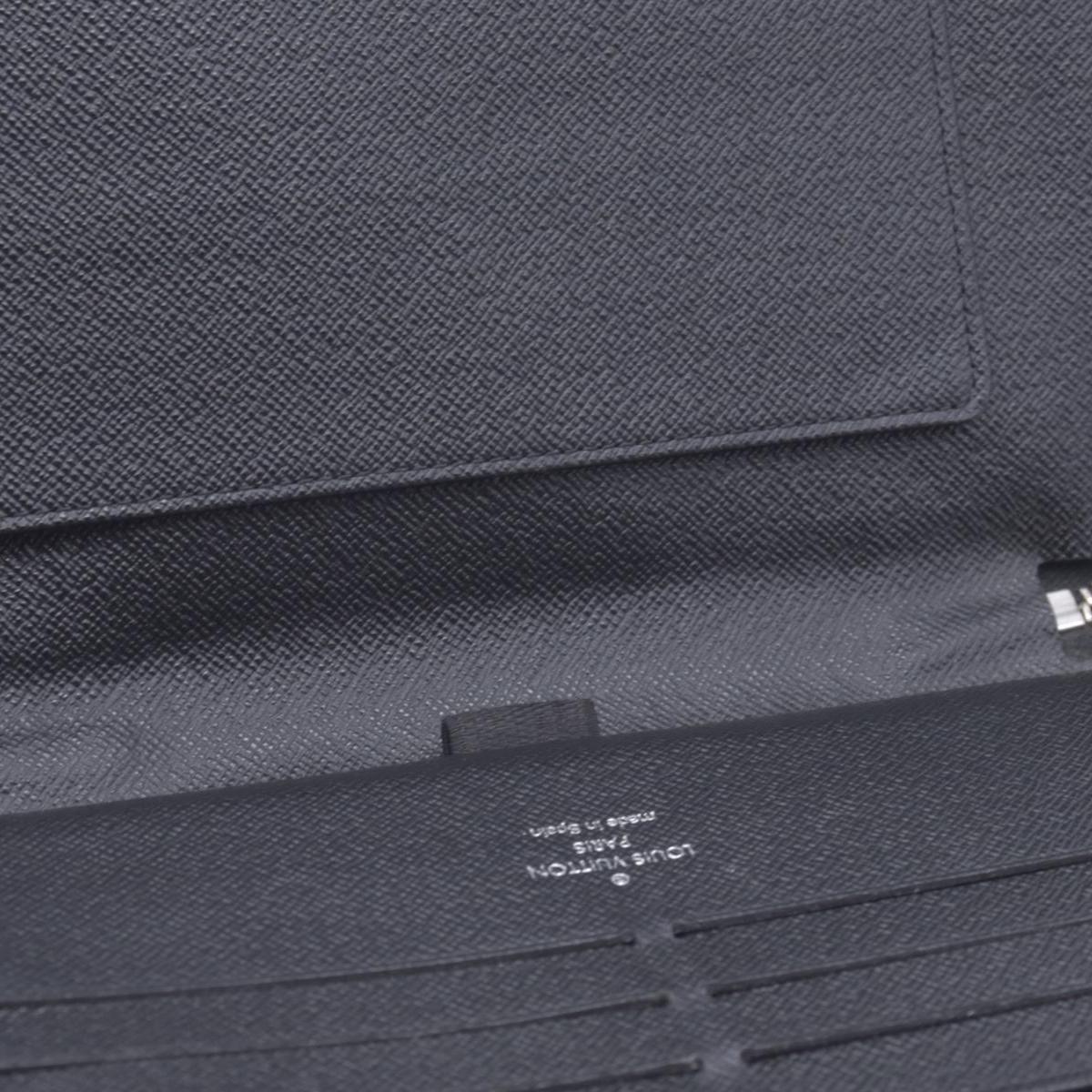 $950 LOUIS VUITTON Damier Graphite Zippy Organizer Wallet Black / Grey CONSIGNMENT 10021567