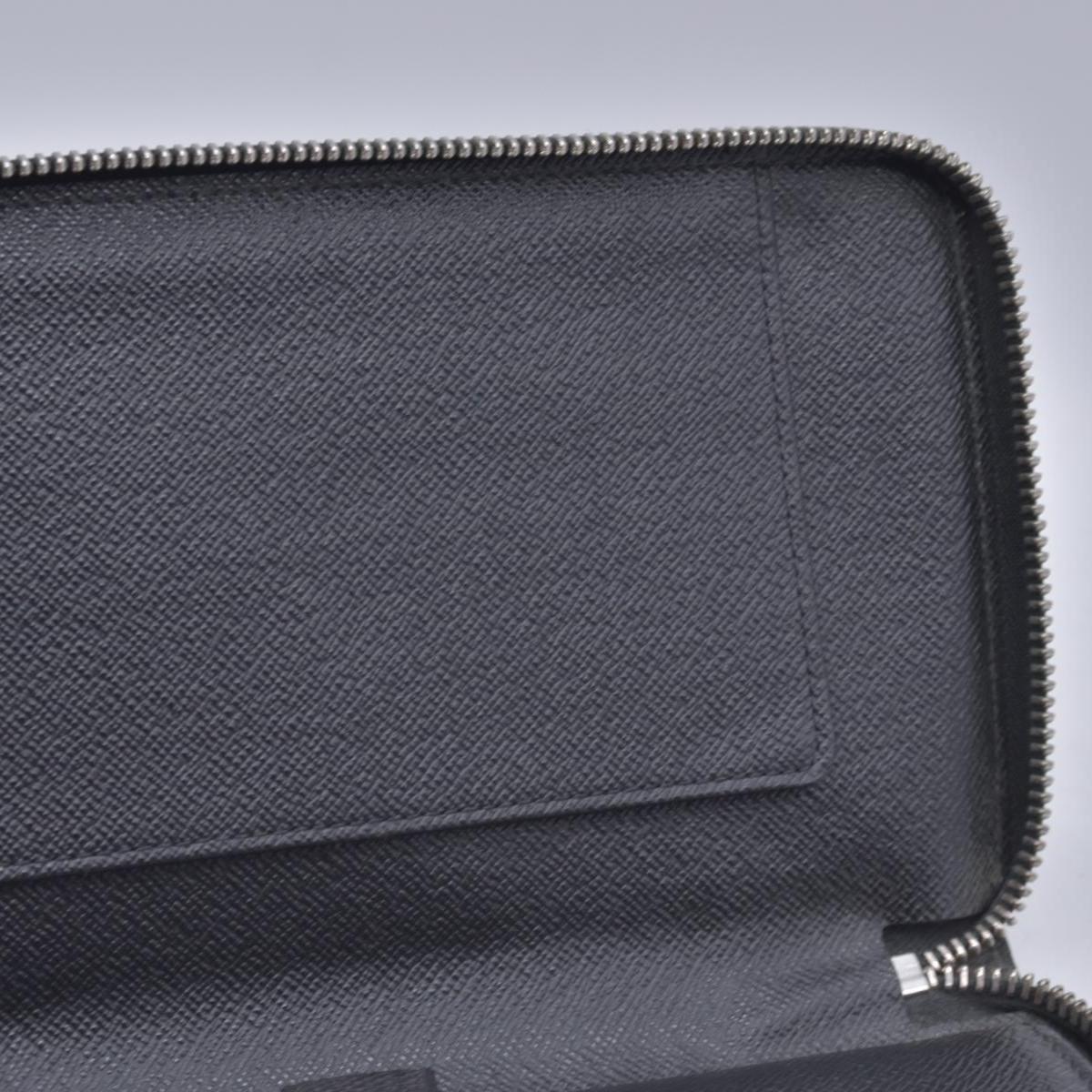 $950 LOUIS VUITTON Damier Graphite Zippy Organizer Wallet Black / Grey CONSIGNMENT 10021567