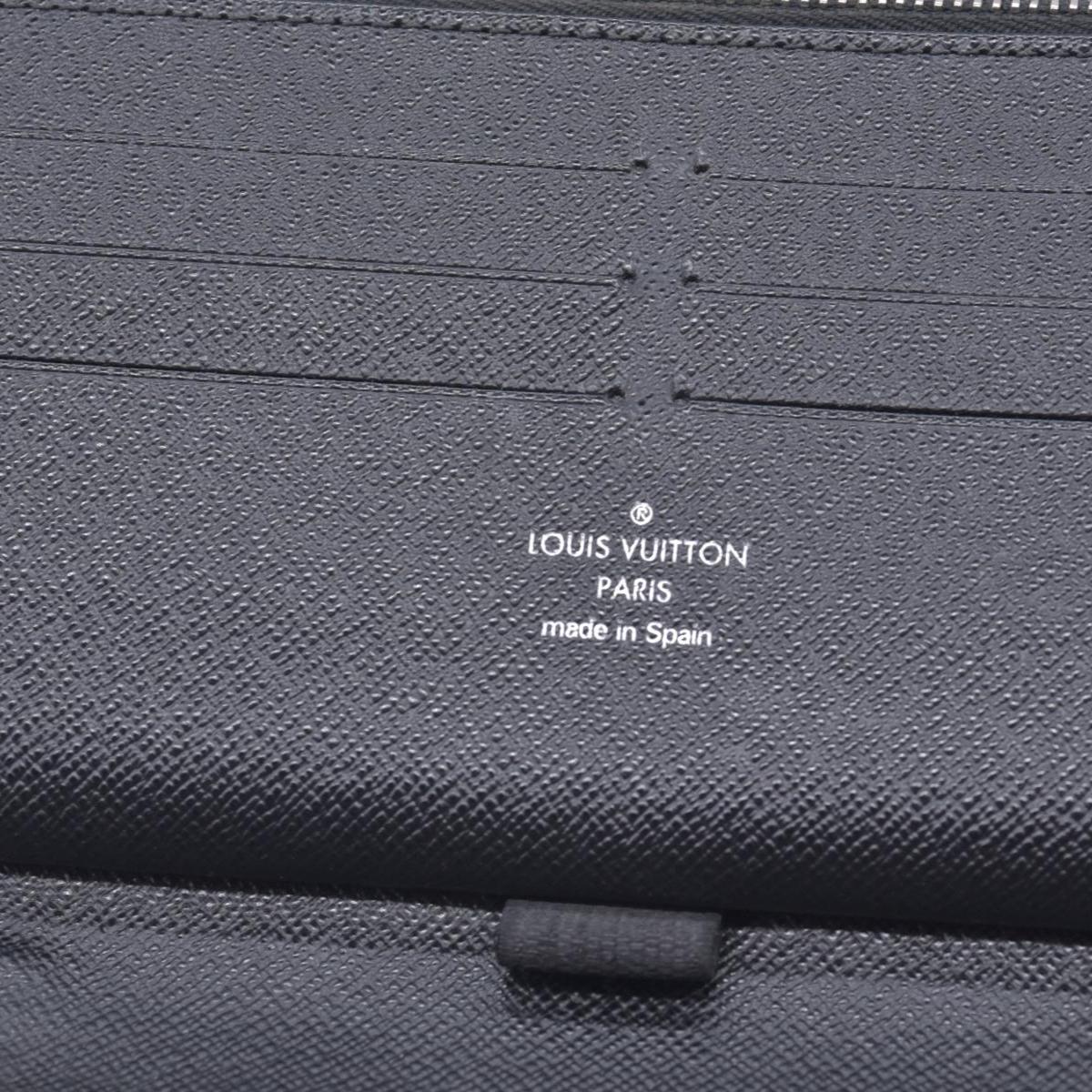 $950 LOUIS VUITTON Damier Graphite Zippy Organizer Wallet Black / Grey CONSIGNMENT 10021567