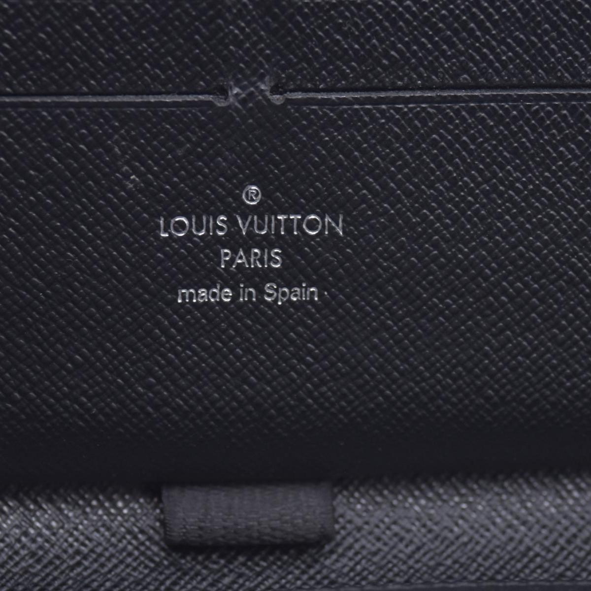 $950 LOUIS VUITTON Damier Graphite Zippy Organizer Wallet Black / Grey CONSIGNMENT 10021567