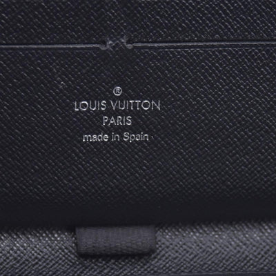 $950 LOUIS VUITTON Damier Graphite Zippy Organizer Wallet Black / Grey CONSIGNMENT 10021567