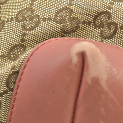$1040 Gucci Monogram Medium Craft Tote Red