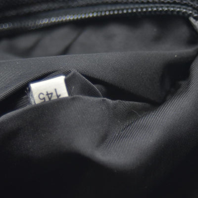 $950 CONSIGNMENT Prada Nylon Enameled Metal Triangle Shoulder Bag