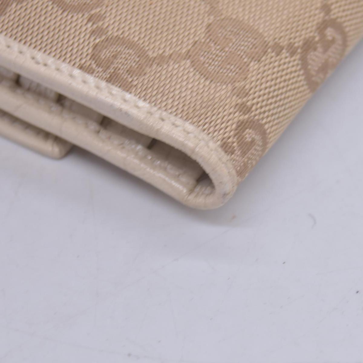 $520 GUCCI GG Canvas Continental Flap Wallet Beige CONSIGNMENT 10021578