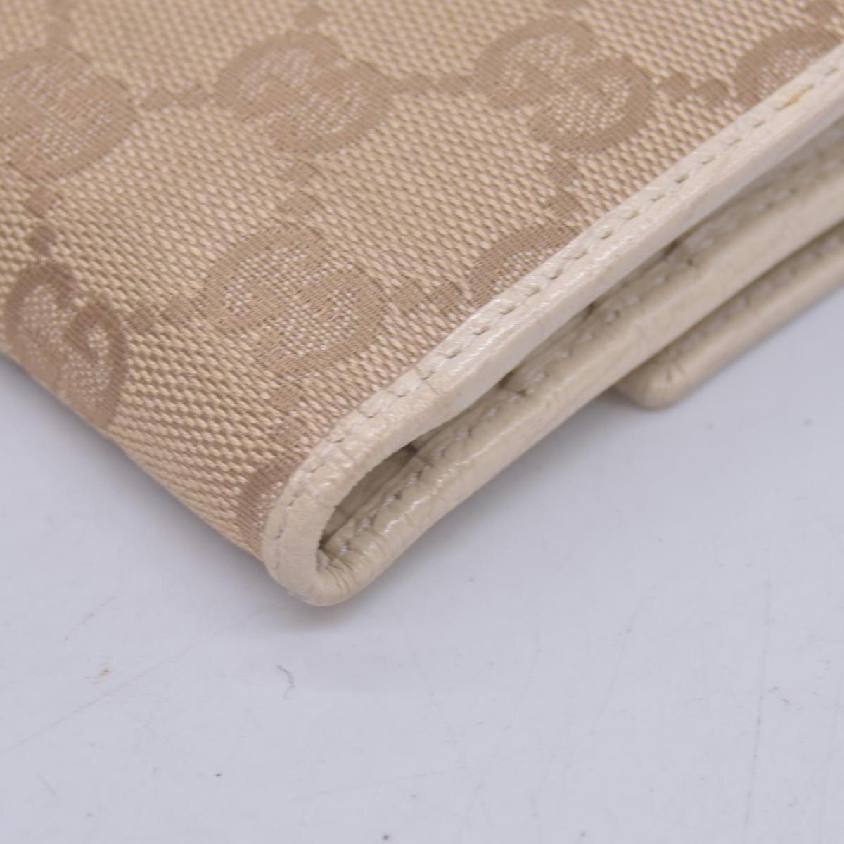 $520 GUCCI GG Canvas Continental Flap Wallet Beige CONSIGNMENT 10021578