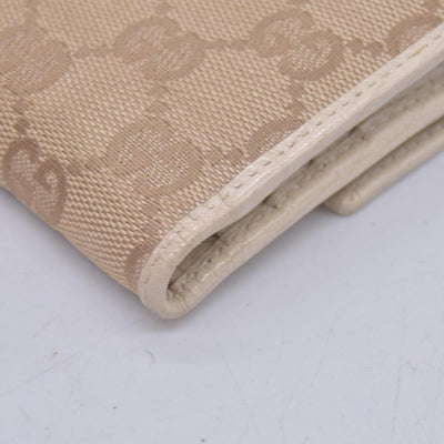 $520 GUCCI GG Canvas Continental Flap Wallet Beige CONSIGNMENT 10021578