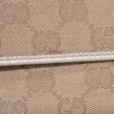 $520 GUCCI GG Canvas Continental Flap Wallet Beige CONSIGNMENT 10021578