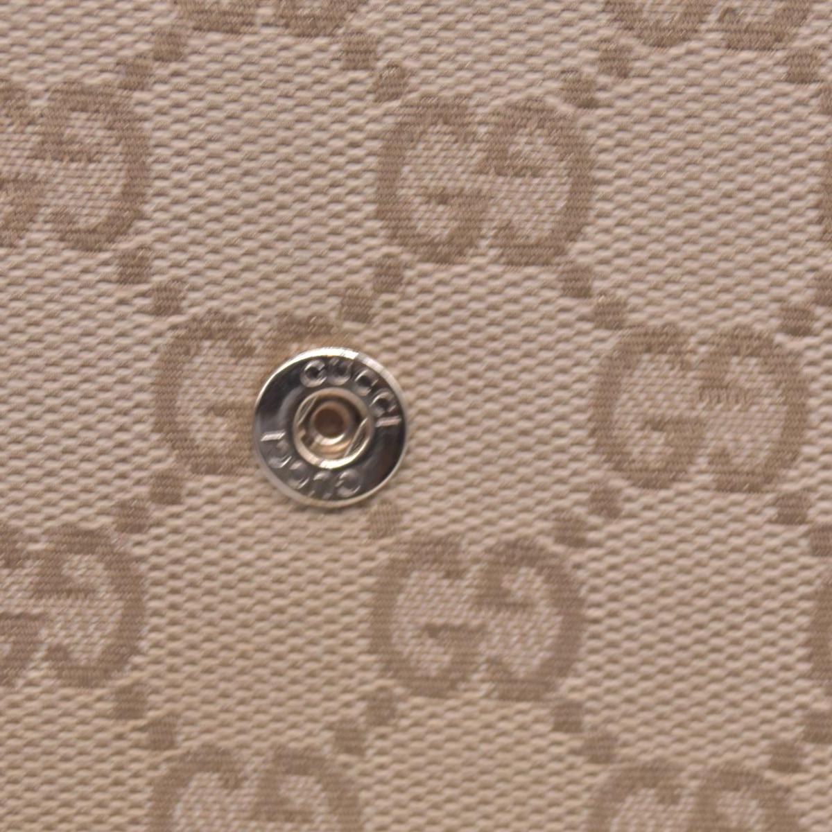 $520 GUCCI GG Canvas Continental Flap Wallet Beige CONSIGNMENT 10021578